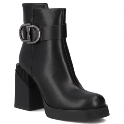 Leather ankle boots Filippo DBT7183/25 BK black