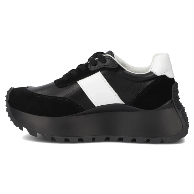 Skórzane sneakersy Filippo DP6785/25 BK BK czarne