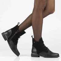 Leather ankle boots Filippo DBT4749/25 BK black