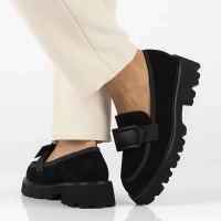 Skórzane lordsy Filippo DP6275/24 BK czarne