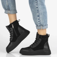 Leather ankle boots Filippo DBT7270/25 BK black