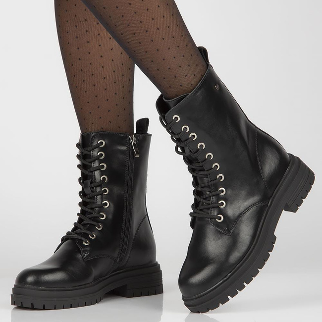 Leather boots Filippo DBT4212/22 BK black