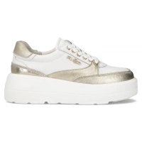 Leather sneakers Filippo DP6842/25 WH GO white gold