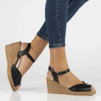 Leather sandals Filippo DS6026/24 BK black