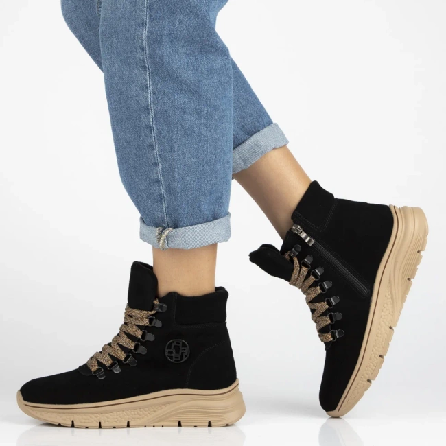 Leather ankle boots Filippo DBT7290/25 BK black