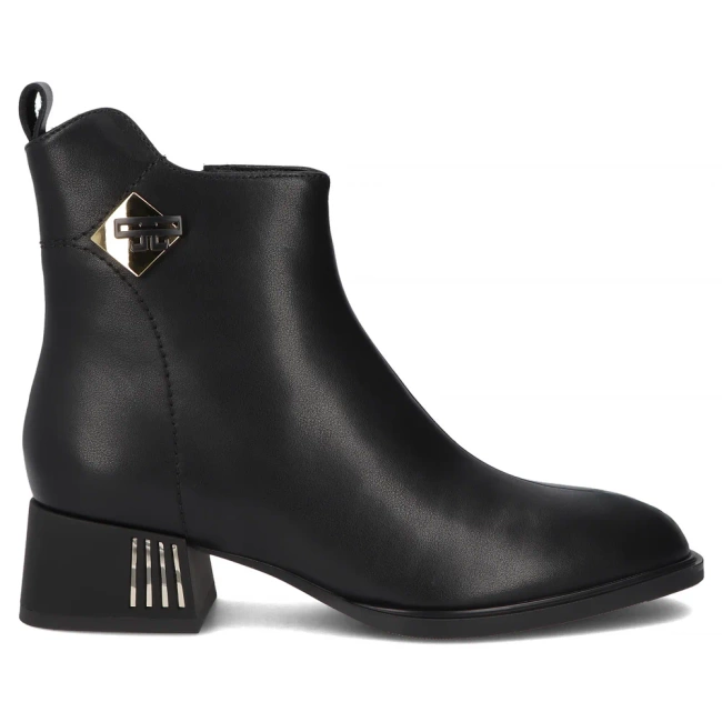 Leather ankle boots Filippo DBT7190/25 BK black