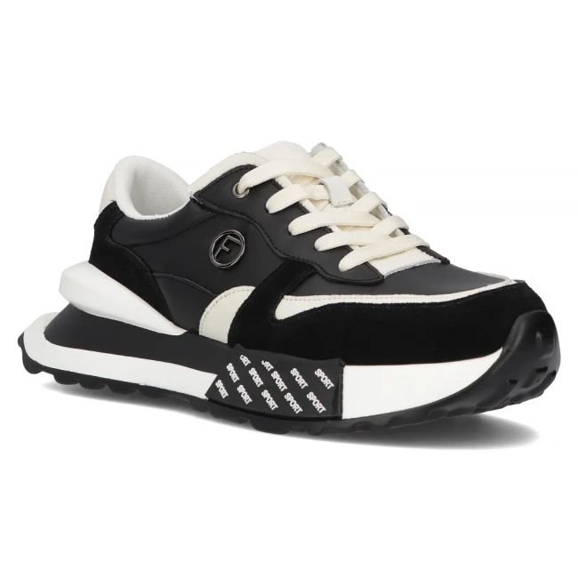 Leather sneakers Filippo DP6447/24 BK black