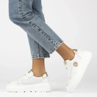 Skórzane sneakersy Filippo DP6843/25 WH białe