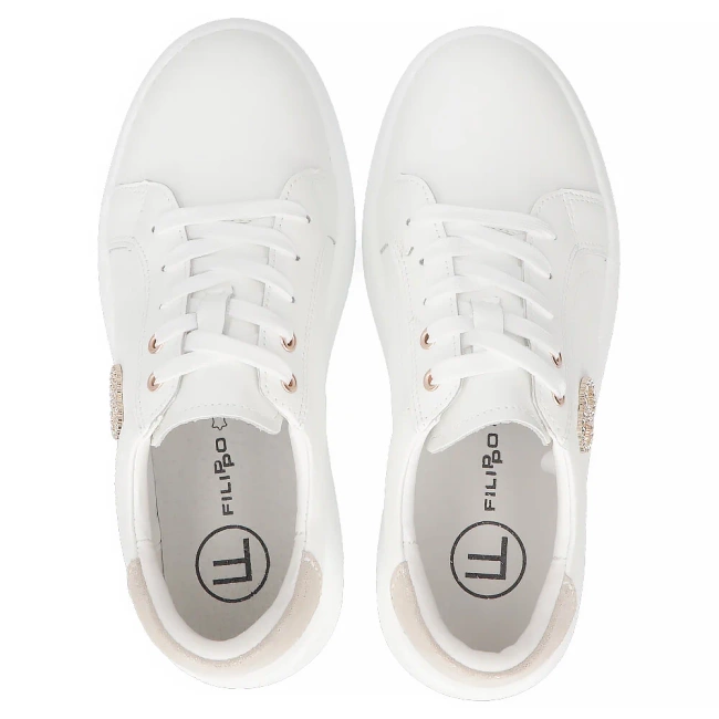 Leather sneakers Filippo DP6721/25 WH white