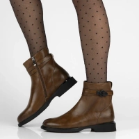 Leather ankle boots Filippo DBT7357/25 BR brown