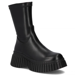 Leather ankle boots DBT7321/25 BK black