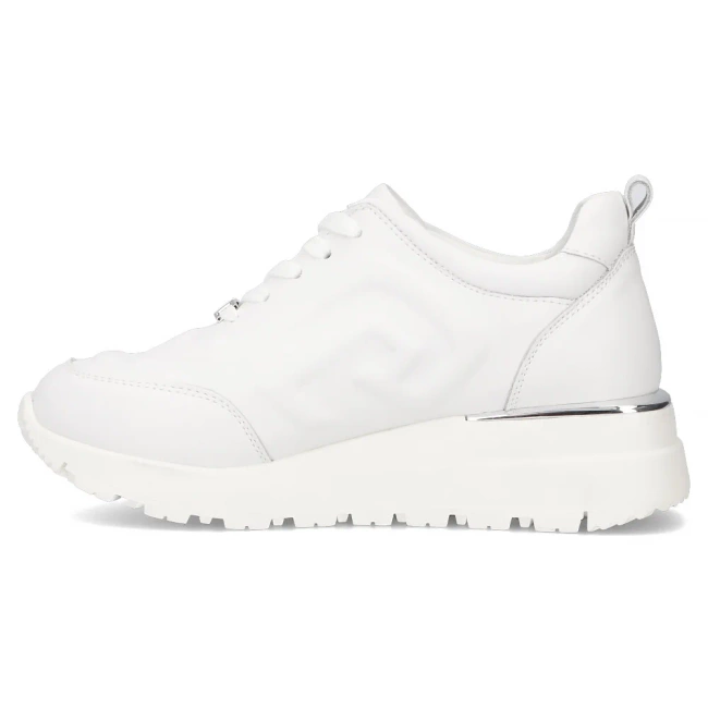 Skórzane sneakersy Filippo DP6849/25 WH białe