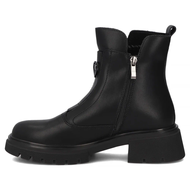 Leather ankle boots Filippo DBT7148/25 BK black