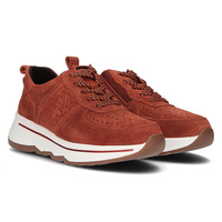 Skórzane sneakersy DP3171/21 BR brązowe