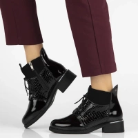 Leather ankle boots Filippo DBT7275/25 BG burgundy