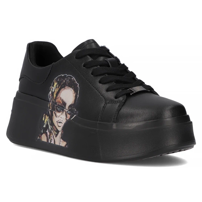 Leather sneakers Filippo DP6207/25 BK black