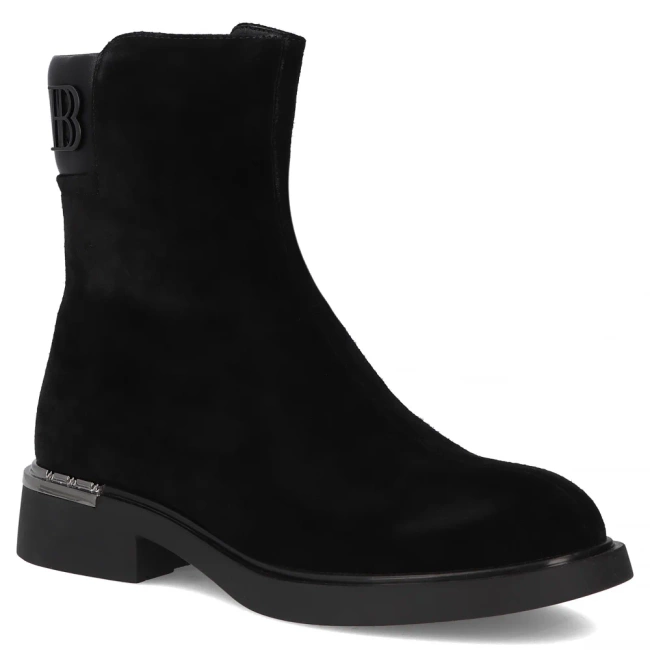 Skórzane botki Filippo DBT7180/25 BK czarne