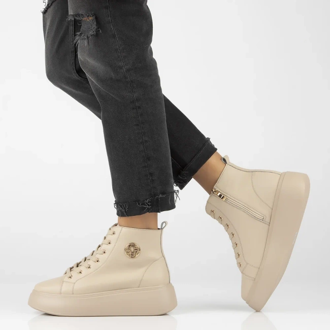 Leather ankle boots DBT6338/25 BE beige