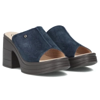 Skórzane klapki damskie Filippo DK6814/25 NV granatowe