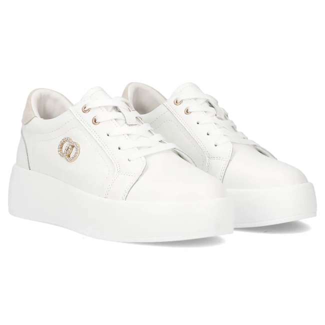 Leather sneakers Filippo DP6721/25 WH white