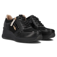 Leather sneakers Filippo DP6434/24 BK black