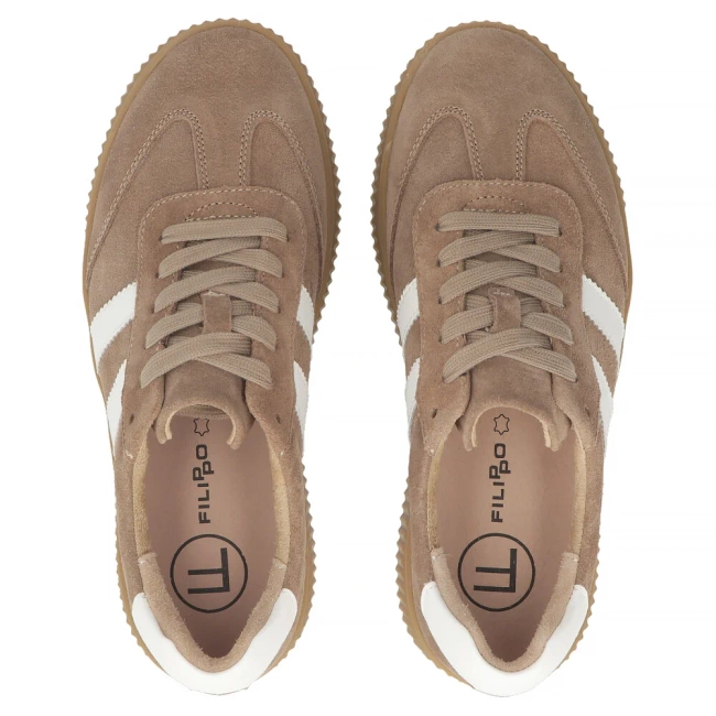 Leather Sneakers Filippo DP6776/25 BE FH beige pink