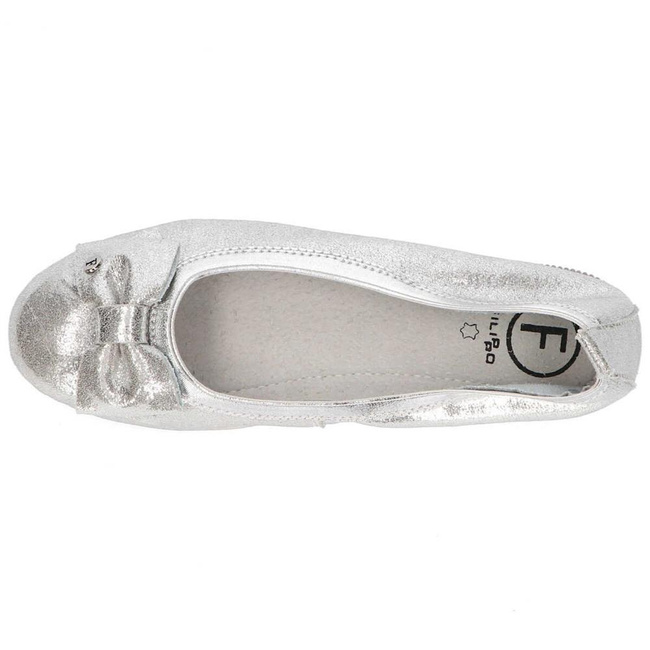 Leather ballerinas Filippo DP1409/20 SI silver