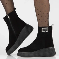 Leather ankle boots Filippo DBT6392/25 BK black