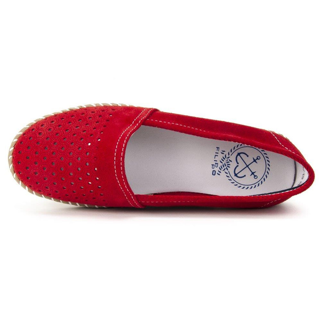 Półbuty Filippo DP675/19 RD Red
