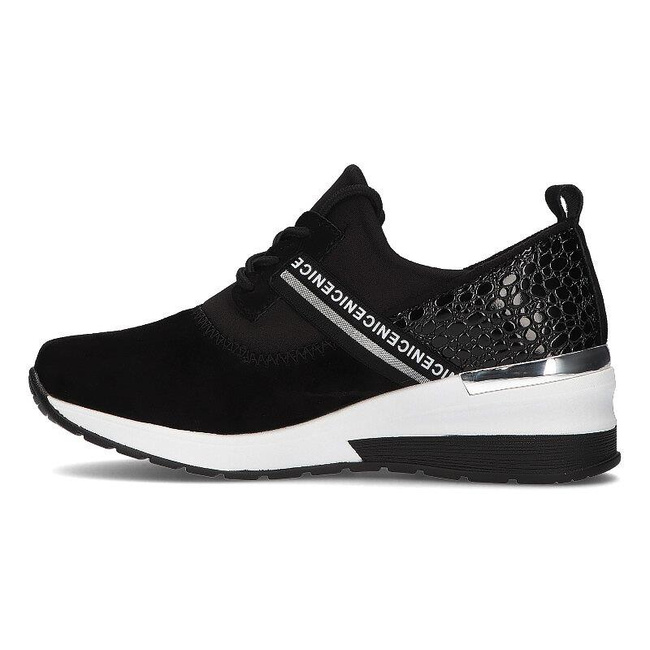 Leather sneakers Filippo DP1388/21 BK black