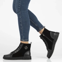 Skórzane botki Filippo DBT6359/25 BK czarne