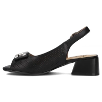 Leather sandals Filippo DS6986/25 BK black