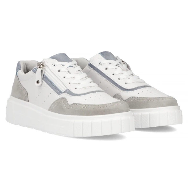 Leather sneakers Filippo DP6862/25 WH white