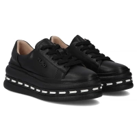 Leather sneakers Filippo DP7119/25 BK black