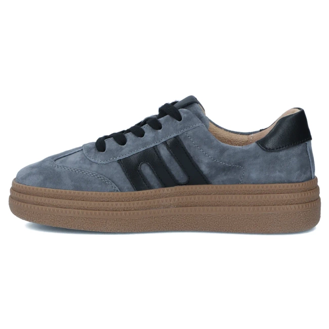 Skórzane sneakersy Filippo DP7114/25 BL niebieskie