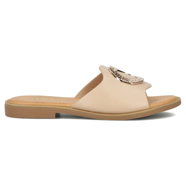 Klapki Filippo DK6906/25 BE beżowe