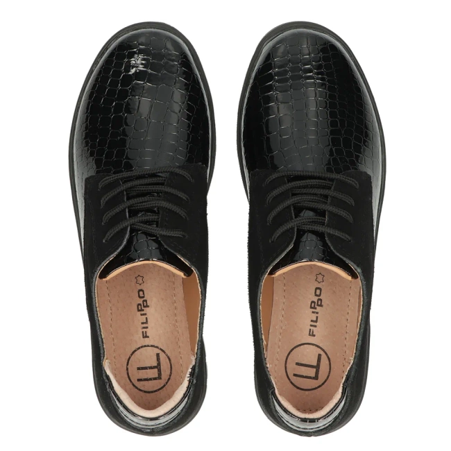 Leather shoes Filippo DP4725/23 BK black