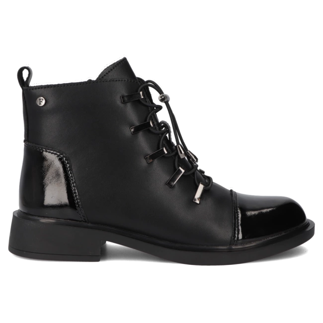 Skórzane botki Filippo DBT7154/25 BK czarne