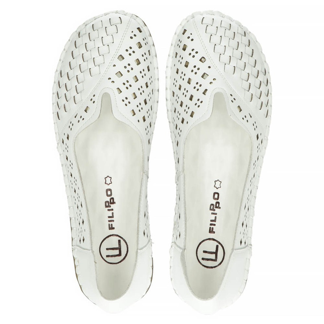 Leather shoes Filippo DP4541/23 WH white