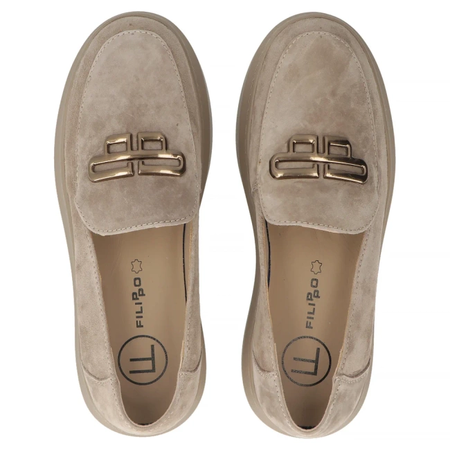 Leather shoes Filippo DP7216/25 BE beige