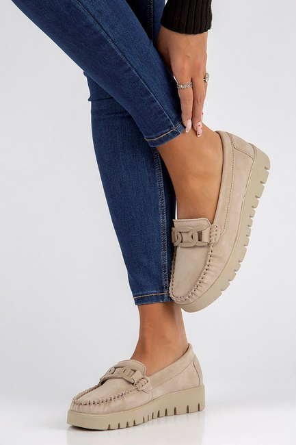 Leather loafers Filippo DP3334/23 BE beige