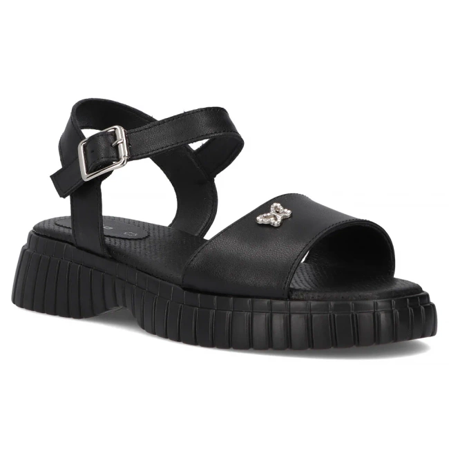 Leather sandals Filippo DS6811/25 BK black