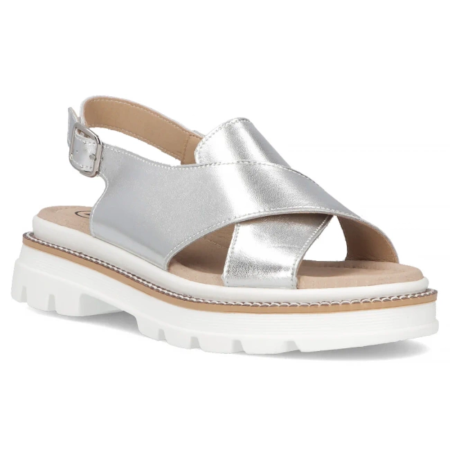 Leather sandals Filippo DS7047/25 SI silver