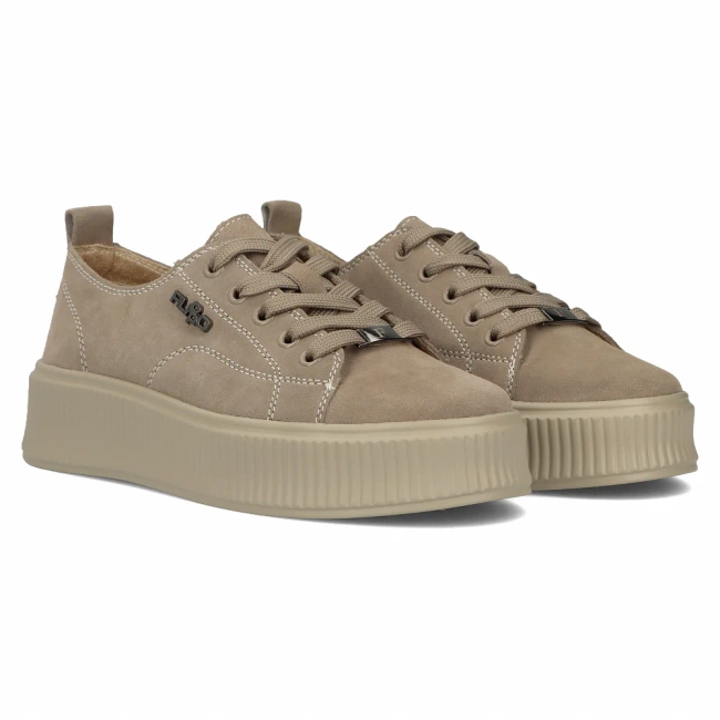 Skórzane sneakersy Filippo DP6122/25 TP taupe