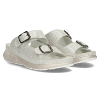 Leather Slippers Filippo DK3516/22 SI silver