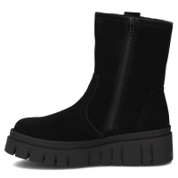 Skórzane botki na platformie Filippo DBT7262/25 BK czarne