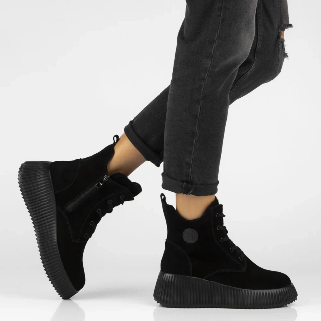 Leather ankle boots Filippo DBT7288/25 BK black