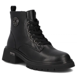 Leather ankle boots Filippo DBT7422/25 BK black