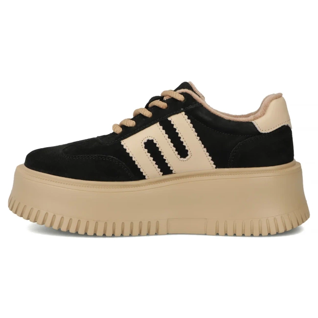 Leather sneakers Filippo DP7111/25 BK black