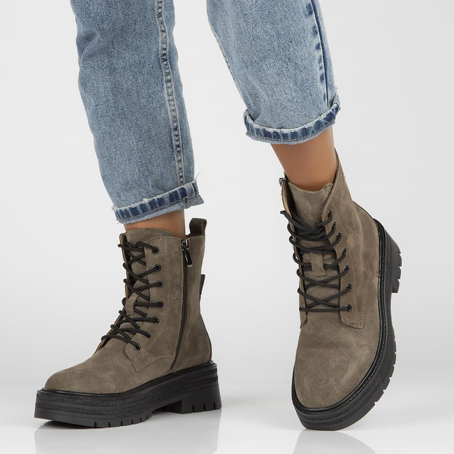 Leather ankle boots Filippo DBT4216/22 GR grey